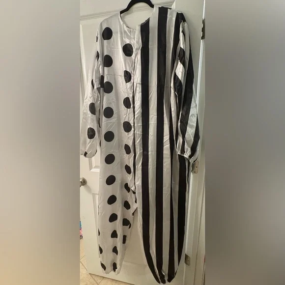 Men’s Horror Clown Costume, Halloween, black & white, One size fits most, adult - Picture 4 of 7